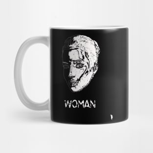 Female head , white glare Mug